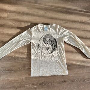 Jungmaven Ying Yang Long Sleeve Tee shirt (Small) Unisex